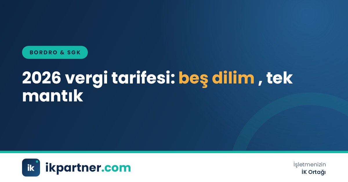 2026 gelir vergisi dilimlerini ve oranlarını gösteren basamaklı grafik ve ücret bordrosu