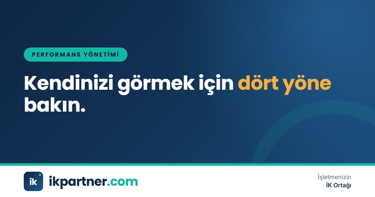 Bir çalışanın etrafında yönetici, ekip arkadaşı ve ekip üyelerinden gelen geri bildirim okları