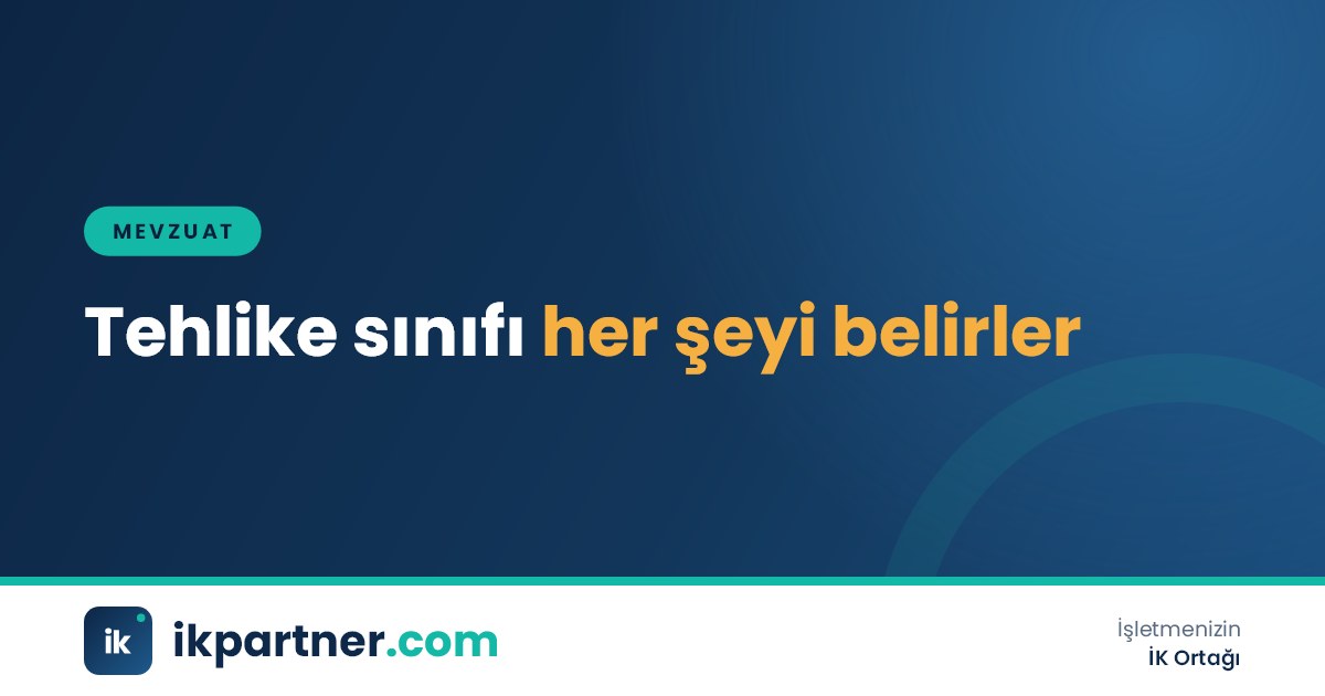 Yeşil, sarı ve kırmızı renklerle az tehlikeli, tehlikeli ve çok tehlikeli işyerlerini gösteren skala
