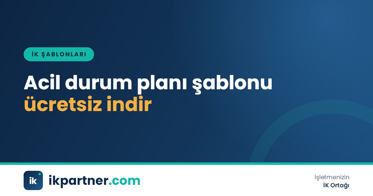 İşyeri acil durum planı Word şablonu, yangın söndürücü ve tahliye işareti bulunan kapak görseli