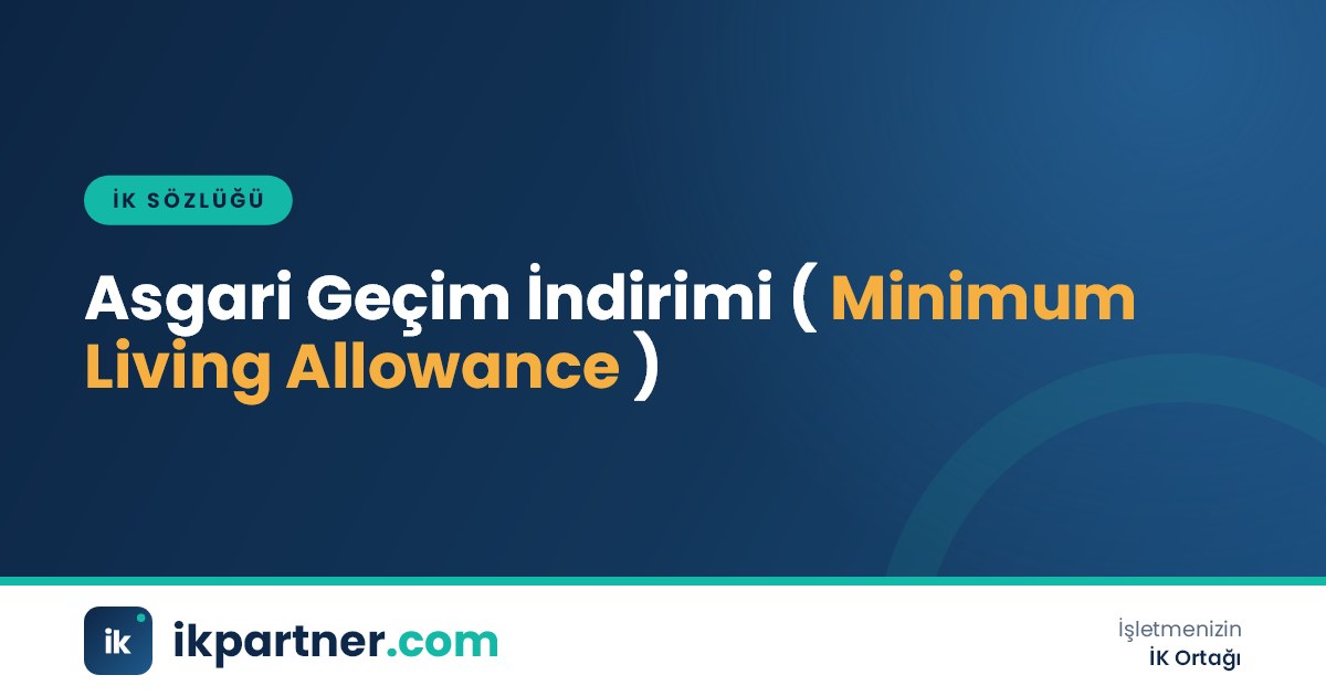 Asgari geçim indirimi (AGİ, minimum living allowance) kavramını anlatan İK sözlüğü kapak görseli
