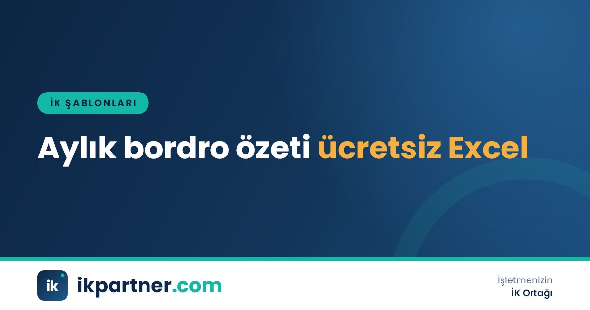 Aylık bordro özeti tablosu Excel şablonunda brüt ücret, kesintiler ve net ücret sütunları