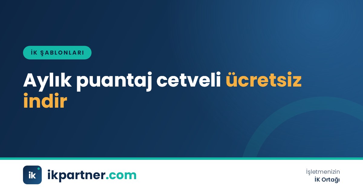 Aylık puantaj cetveli Excel şablonunda gün gün işaretlenmiş devam kodları ve toplam sütunları