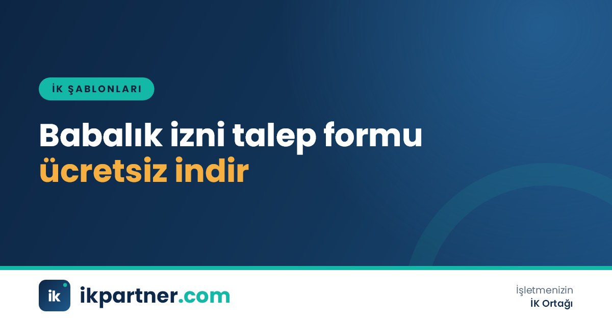 Babalık izni talep formu Word şablonu, takvim ve bebek patiği bulunan kapak görseli