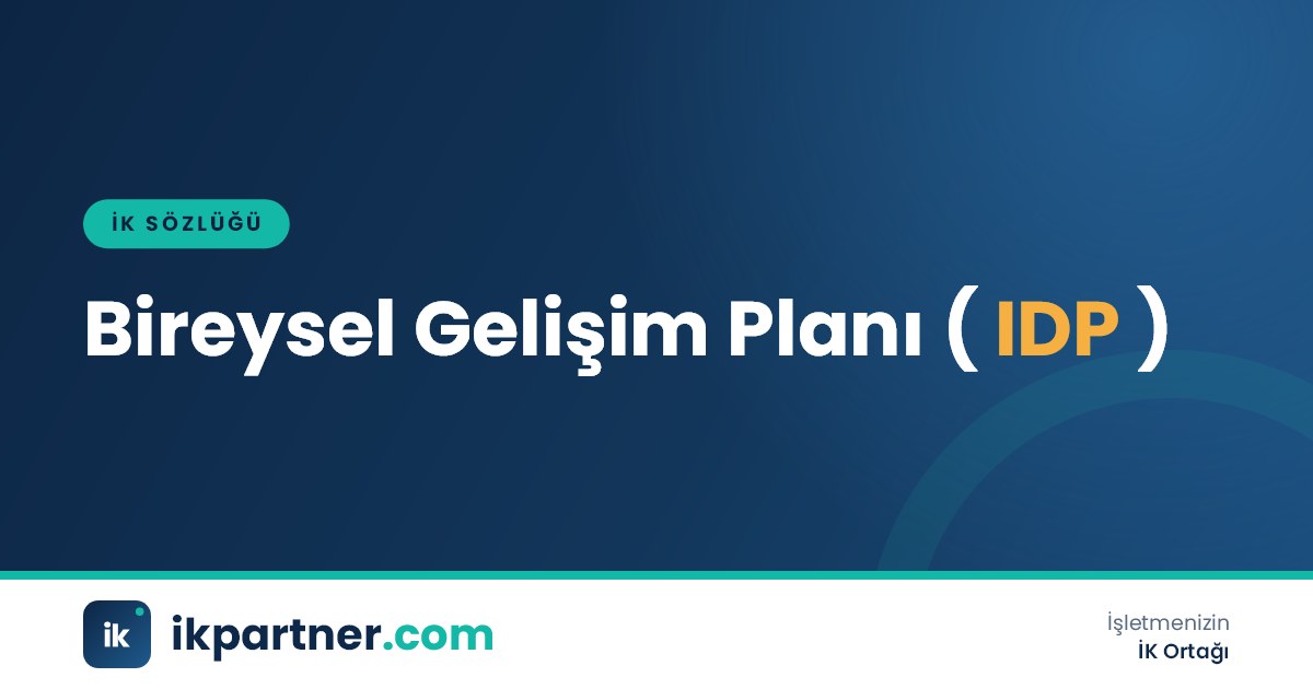 Bireysel gelişim planı (individual development plan, IDP) terimini anlatan İK sözlüğü kapak görseli