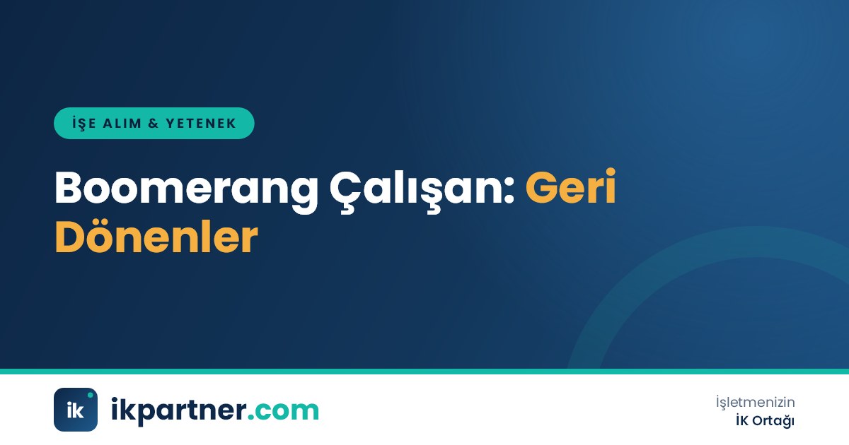 Şirketten ayrılıp yeniden işe dönen boomerang çalışan kavramını anlatan kapak görseli