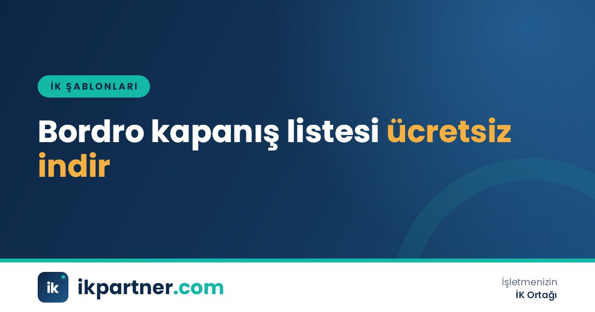 Bordro kapanış kontrol listesi Excel şablonunda aşama, sorumlu ve durum sütunları