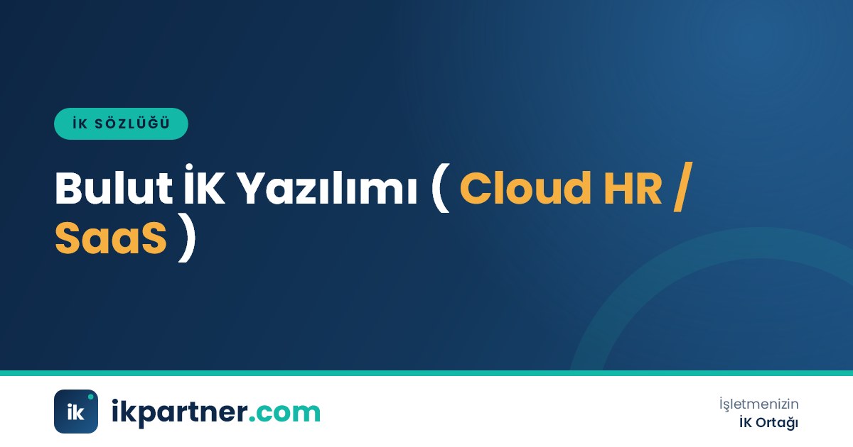 Bulut İK yazılımı (cloud HR software, SaaS) kavramını anlatan İK sözlüğü kapak görseli