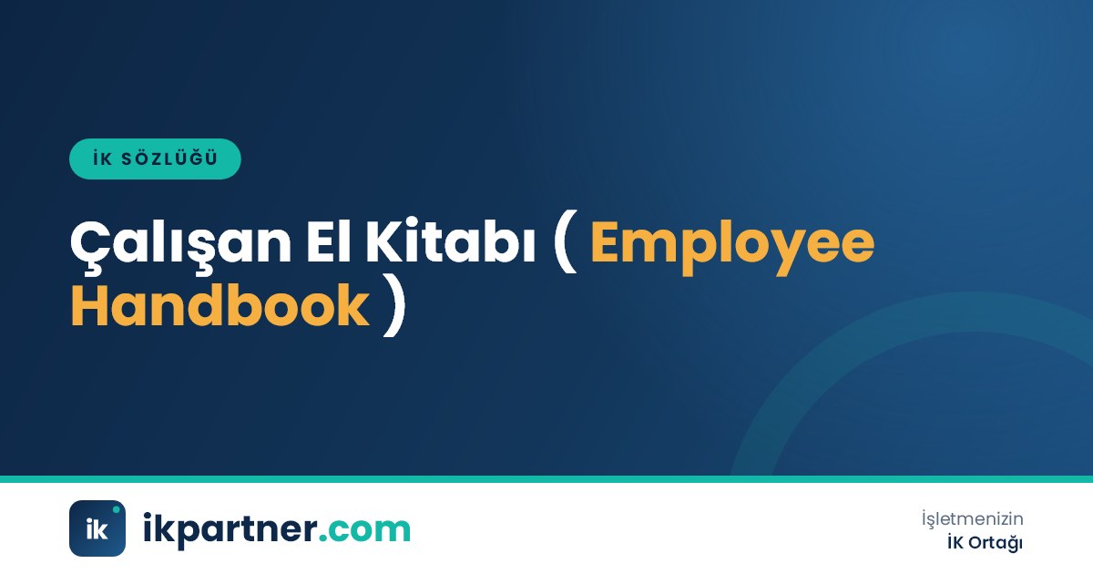 Çalışan el kitabı (employee handbook) kavramını anlatan İK sözlüğü kapak görseli