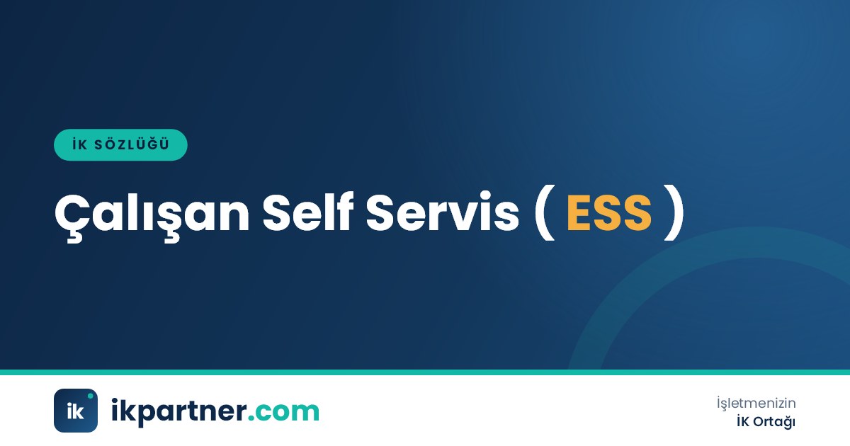 Çalışan self servis (employee self-service, ESS) kavramını anlatan İK sözlüğü kapak görseli