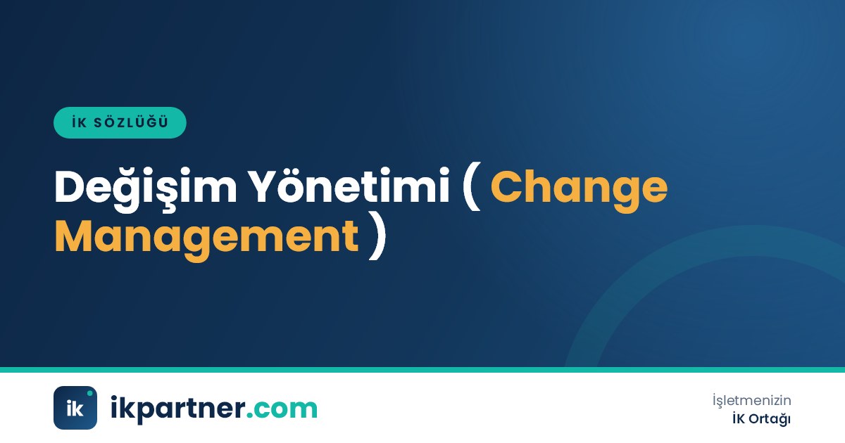 Değişim yönetimi (change management) kavramını anlatan İK sözlüğü kapak görseli
