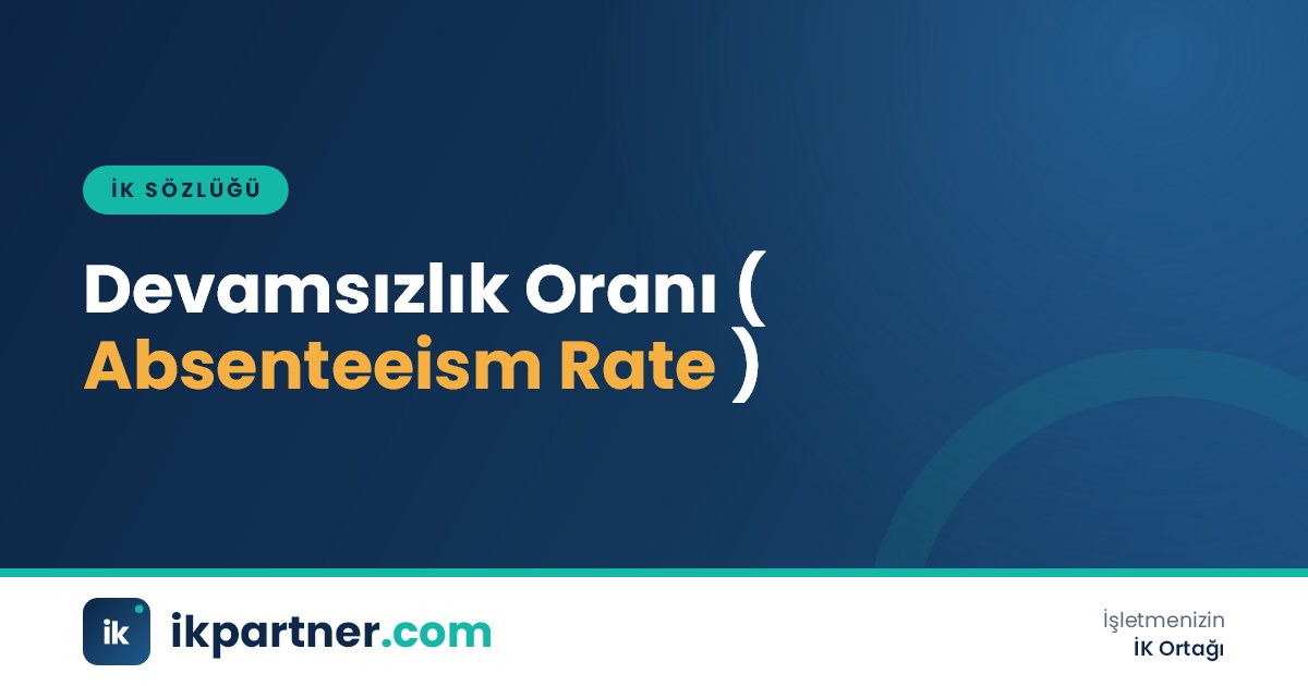 Devamsızlık oranı (absenteeism rate) ve hesaplama yöntemini anlatan İK sözlüğü kapak görseli
