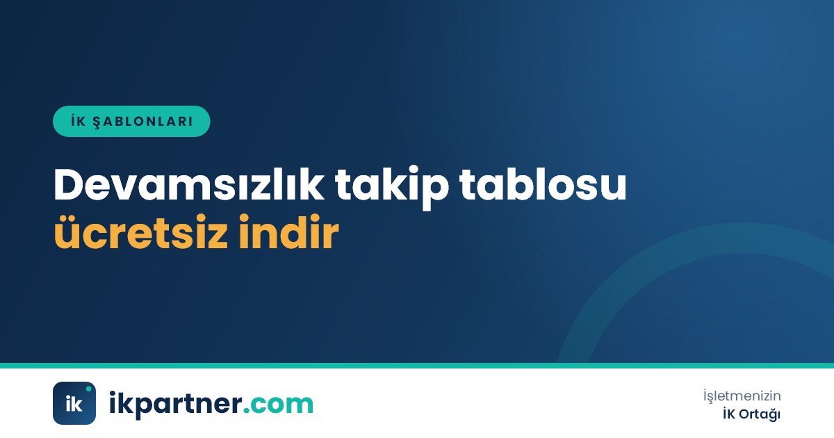 Devamsızlık takip tablosu Excel şablonu ve Bradford faktörü hesaplama kapak görseli