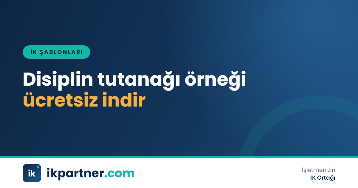Olay tespiti, savunma ve disiplin kararı bölümleri olan disiplin tutanağı Word şablonu kapak görseli