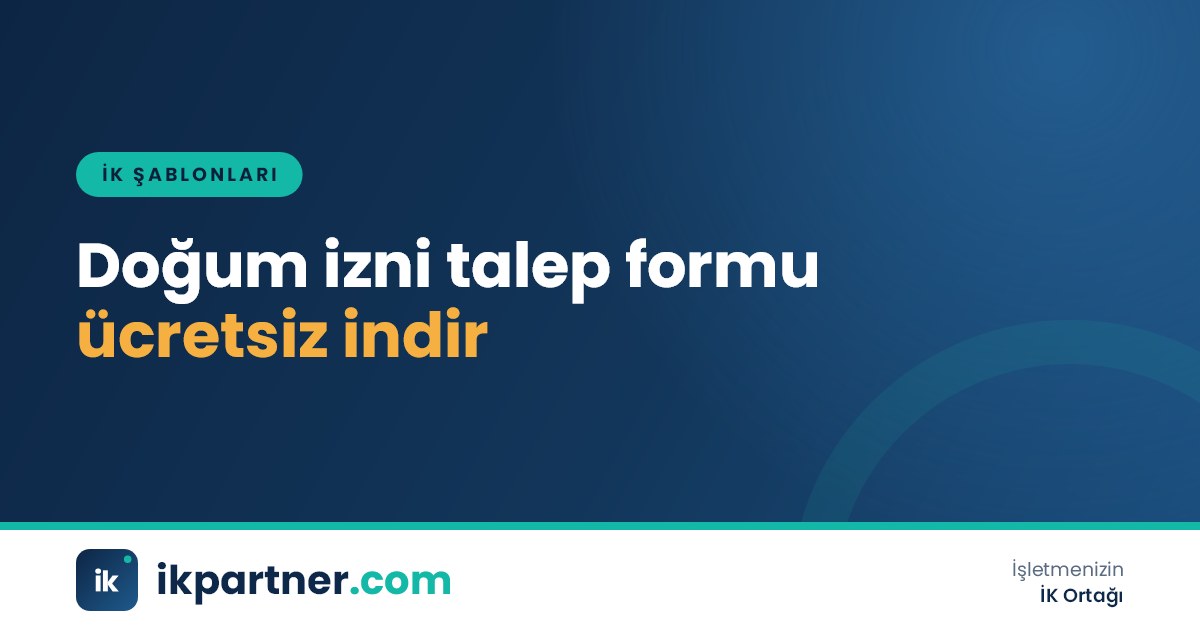 Doğum izni talep formu Word şablonu, takvim ve hamile çalışan simgesi içeren kapak görseli