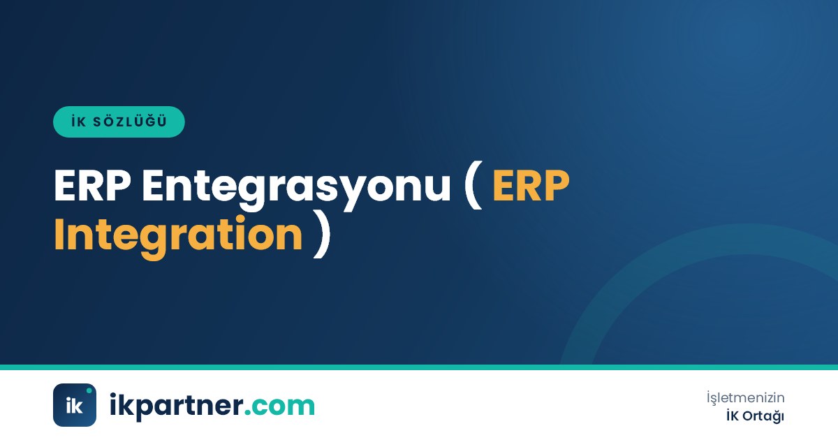 ERP entegrasyonu (HR–ERP integration) kavramını anlatan İK sözlüğü kapak görseli