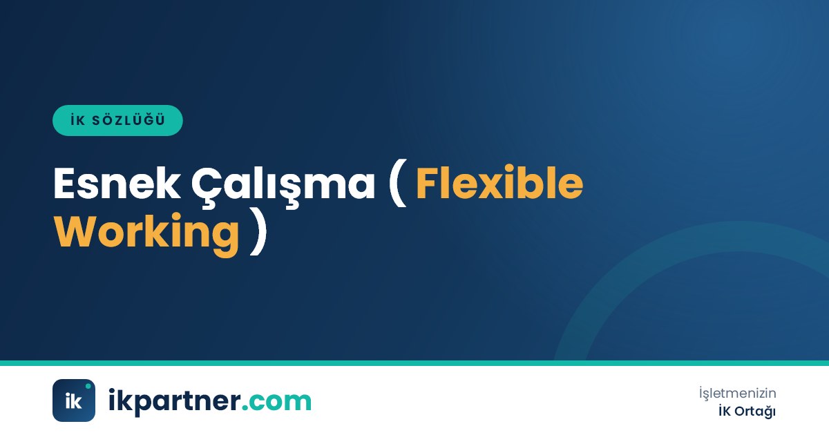 Esnek çalışma (flexible working) kavramını anlatan İK sözlüğü kapak görseli