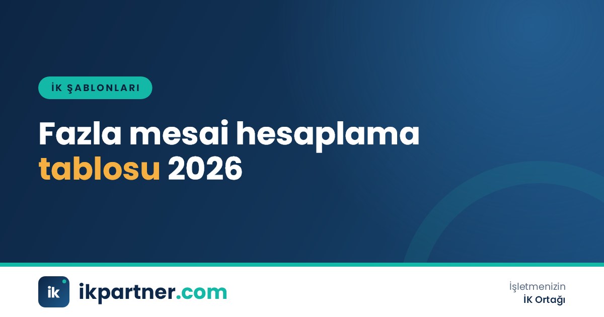 Fazla mesai hesaplama tablosu Excel şablonunda saatlik ücret, zamlı ücret ve 270 saat kontrol sütunları