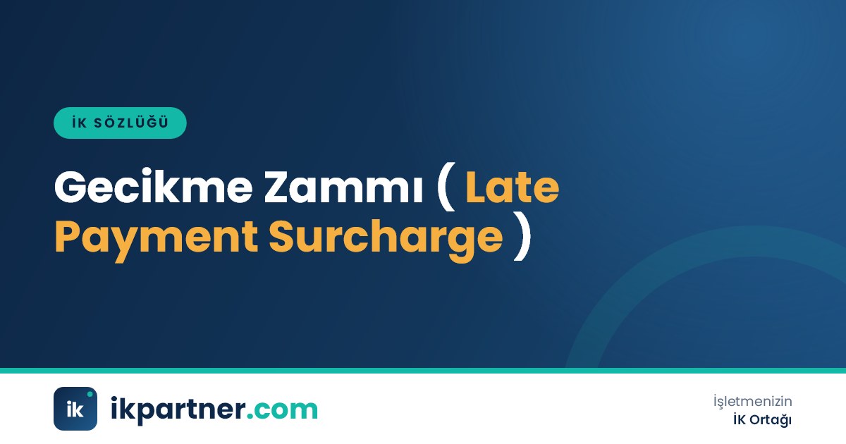 SGK primlerinde gecikme zammı (late payment surcharge) kavramını anlatan İK sözlüğü kapak görseli