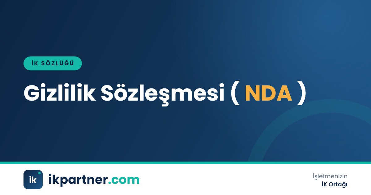 Gizlilik sözleşmesi (non-disclosure agreement, NDA) kavramını anlatan İK sözlüğü kapak görseli