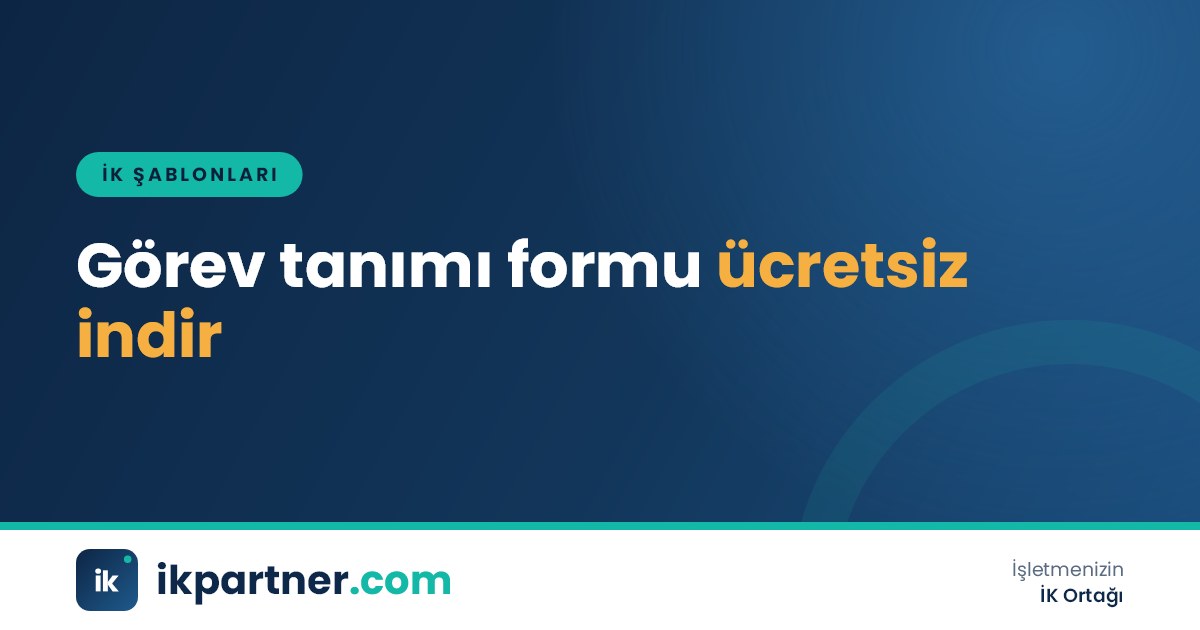 Görev tanımı formu Word şablonu, sorumluluk ve yetkinlik tabloları kapak görseli