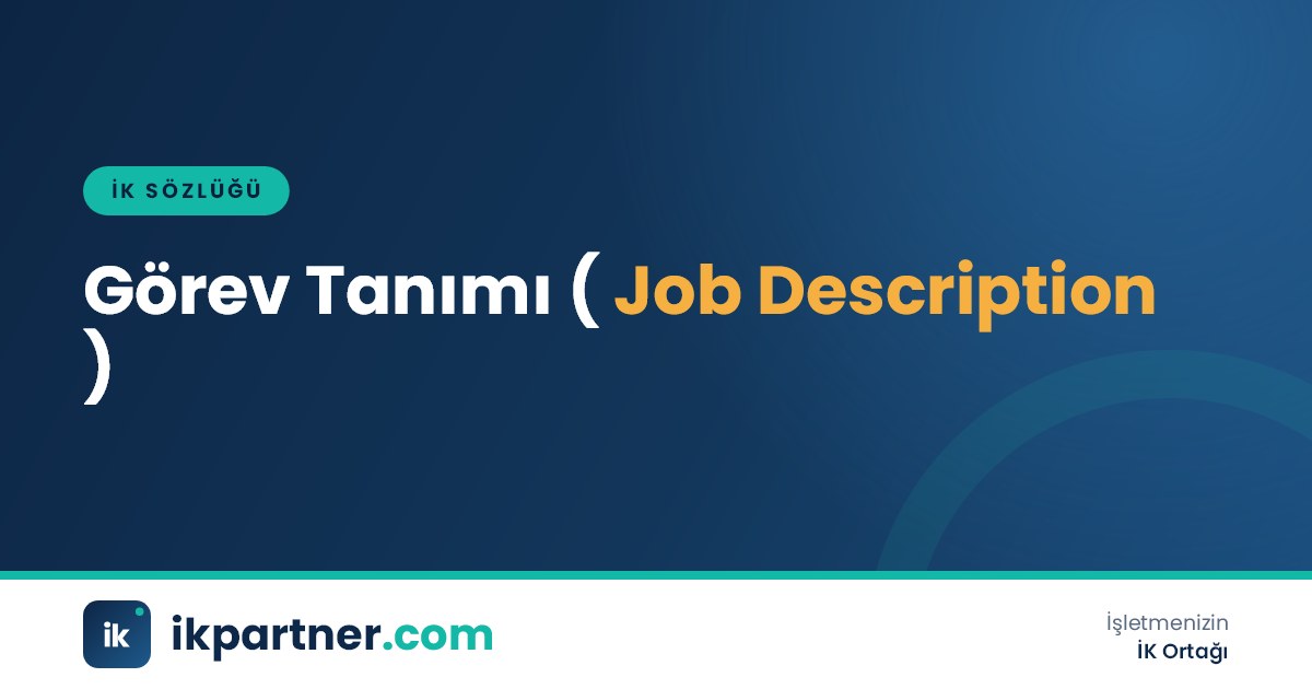 Görev tanımı (job description) kavramını anlatan İK sözlüğü kapak görseli