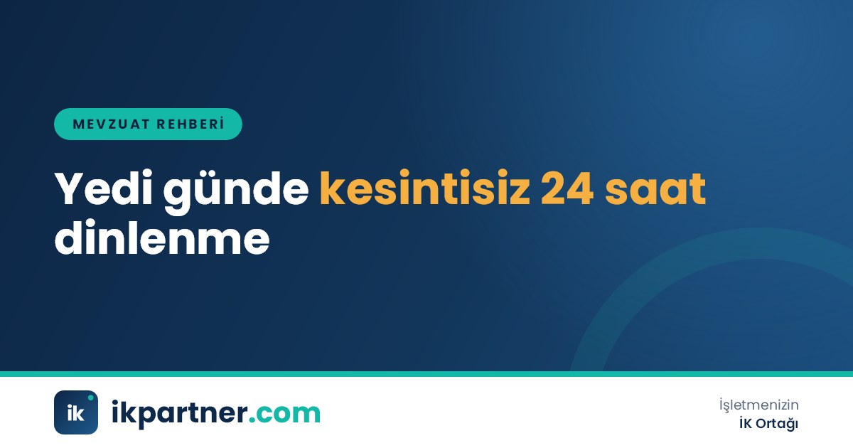 Haftalık takvimde dinlenme günü olarak işaretlenmiş bir gün ve vardiya planı çizelgesi