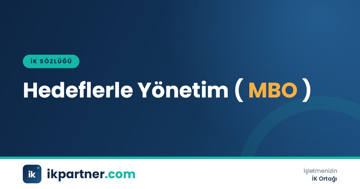 Hedeflerle yönetim (management by objectives, MBO) yaklaşımını anlatan İK sözlüğü kapak görseli