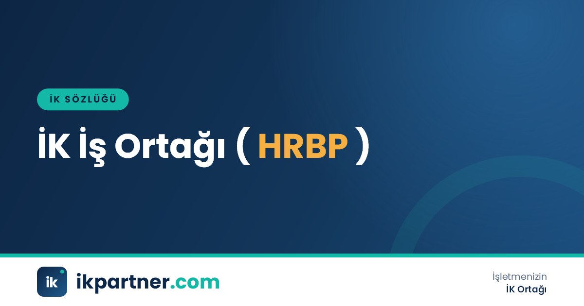 İK iş ortağı (HR Business Partner, HRBP) rolünü anlatan İK sözlüğü kapak görseli