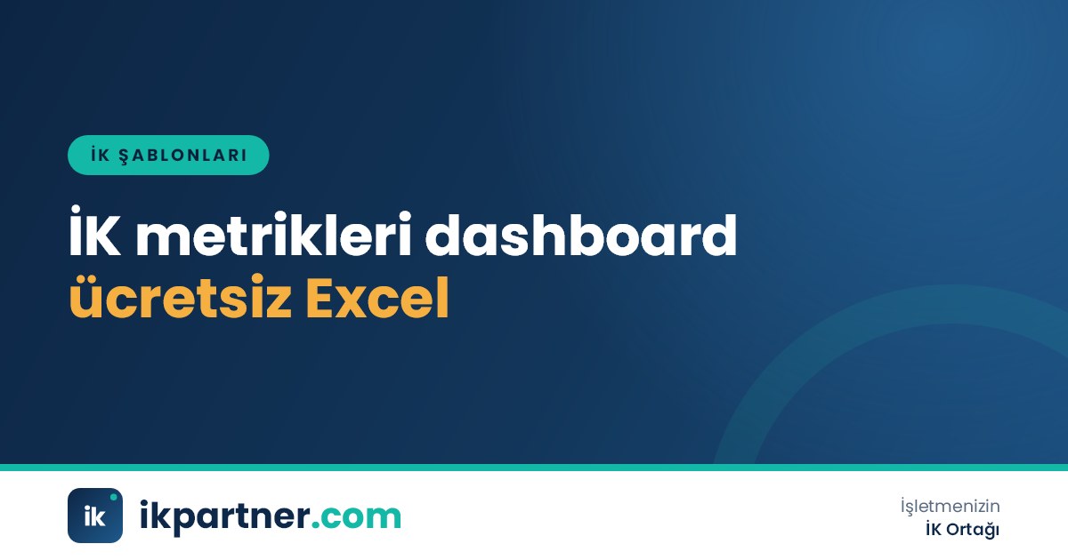 İK metrikleri dashboard Excel şablonu: devir hızı ve devamsızlık KPI kapak görseli