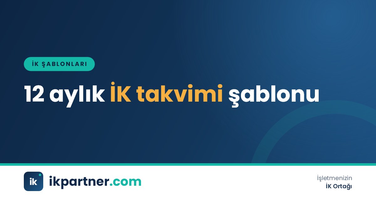 İK takvimi şablonu Excel dosyası, 12 aylık tekrar eden İK görevleri planı kapak görseli