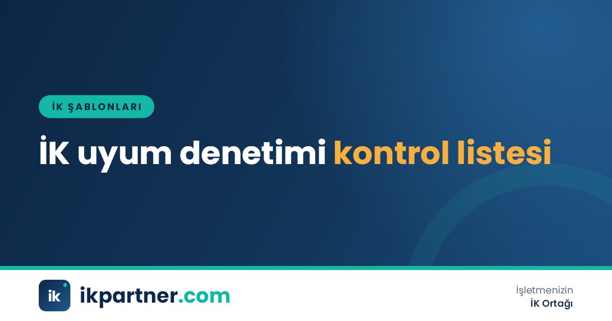 İK uyum denetimi kontrol listesi Excel şablonu: risk seviyesi ve uyum skoru kapak görseli
