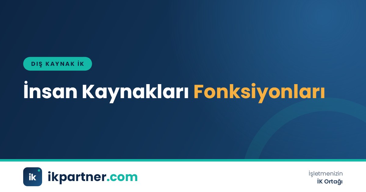 İnsan kaynakları fonksiyonlarını ve KOBİ'lerde iç-dış kaynak dağılımını anlatan kapak görseli