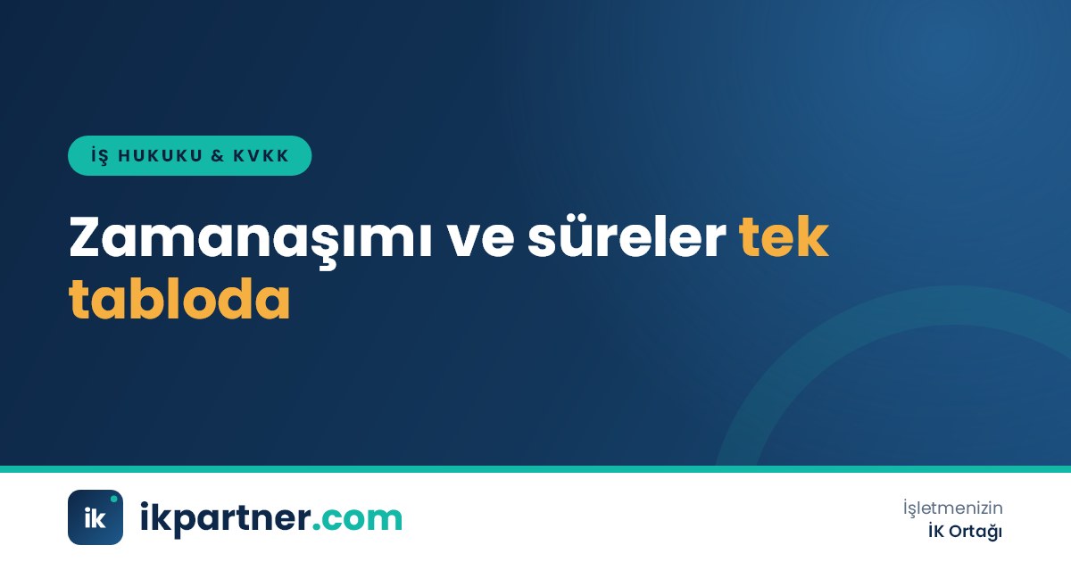 İşçilik alacakları için zamanaşımı ve hak düşürücü süreleri gösteren takvim ve tablo