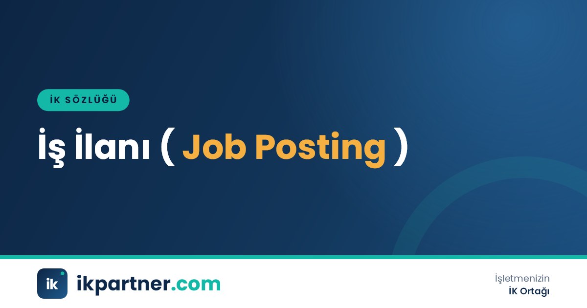 İş ilanı (job posting / job advertisement) kavramını anlatan İK sözlüğü kapak görseli
