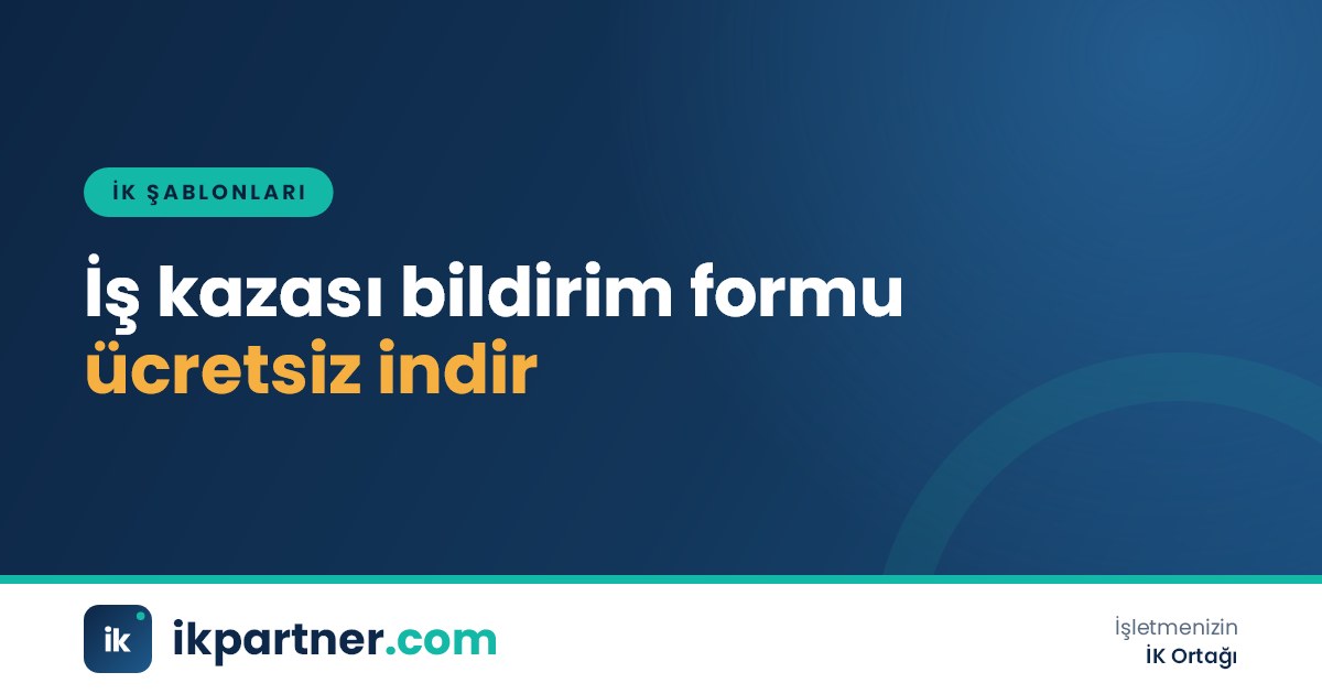 İş kazası iç bildirim formu Word şablonu, baret ve ilk yardım çantası bulunan kapak görseli