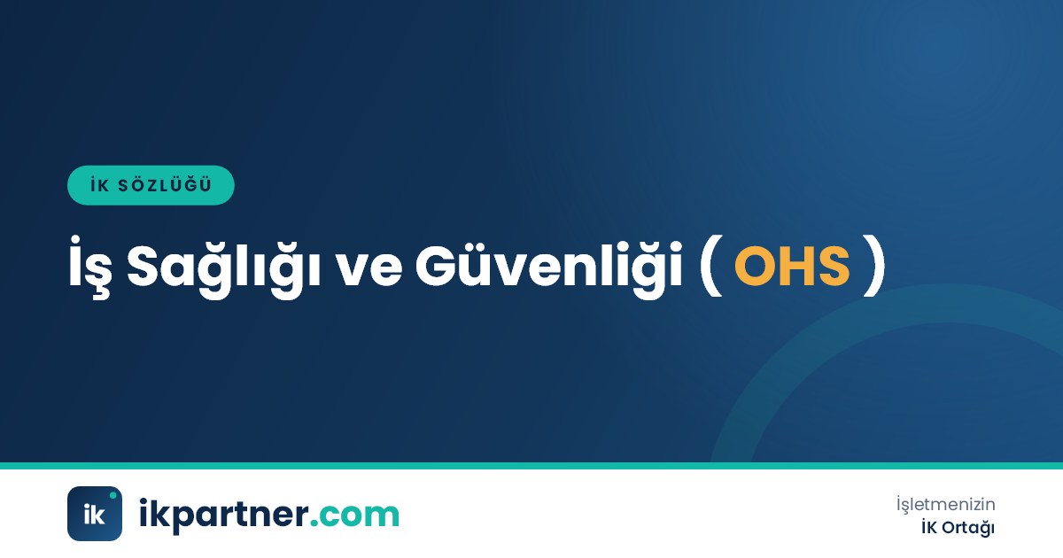 İş sağlığı ve güvenliği (occupational health and safety, OHS) kavramını anlatan İK sözlüğü kapak görseli