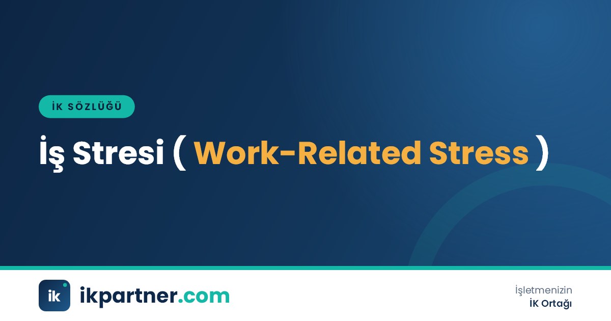 İş stresi (job stress, work-related stress) kavramını ve kaynaklarını anlatan İK sözlüğü kapak görseli