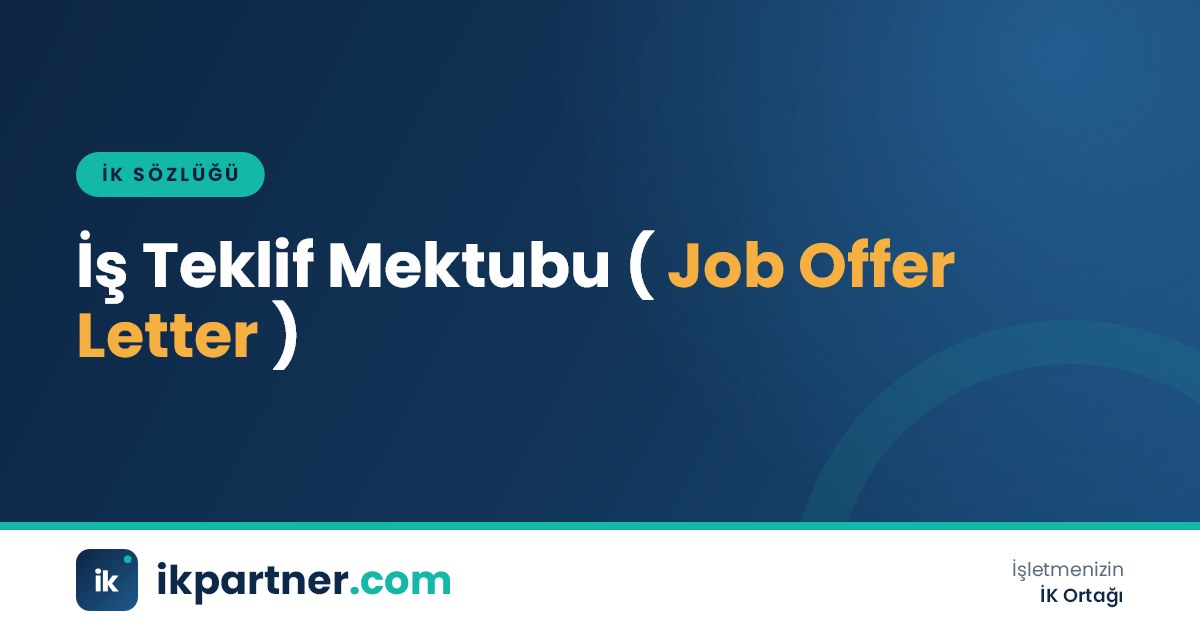 İş teklif mektubu (job offer letter) kavramını anlatan İK sözlüğü kapak görseli
