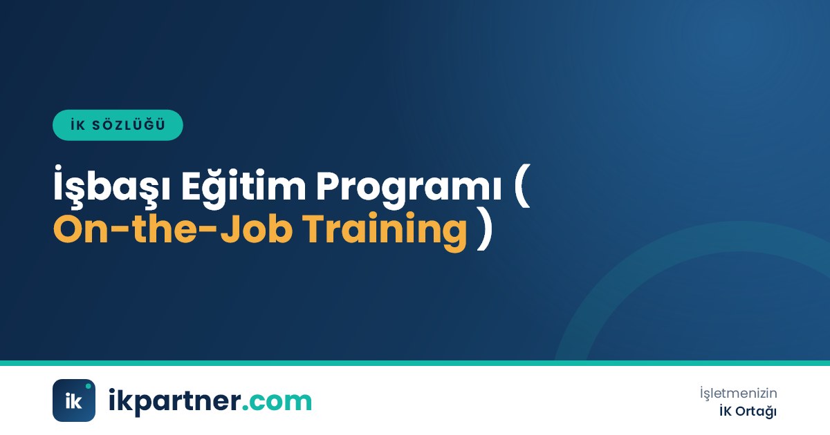 İŞKUR işbaşı eğitim programı (on-the-job training programme) terimini anlatan İK sözlüğü kapak görseli