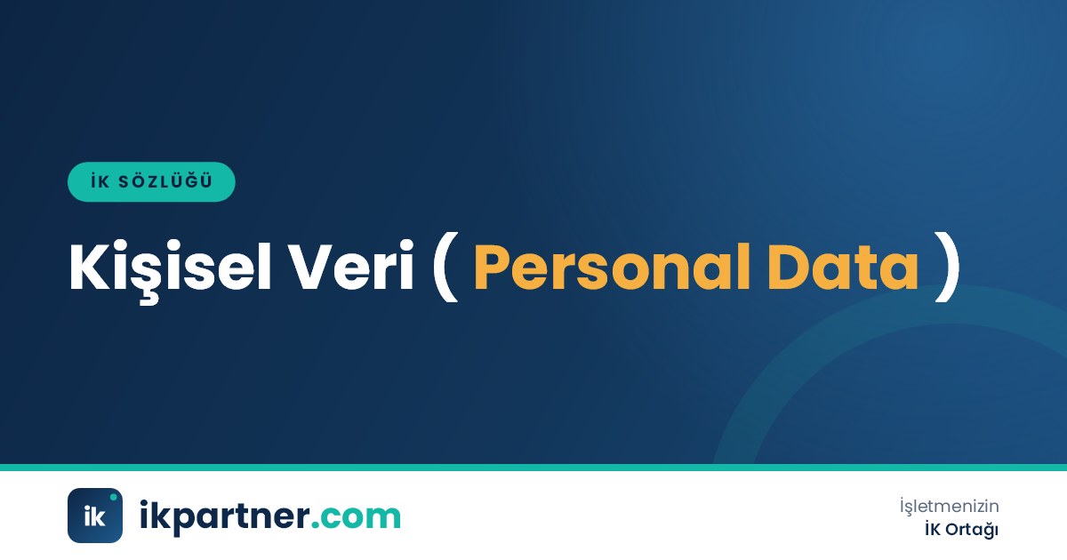 Kişisel veri (personal data) kavramını anlatan İK sözlüğü kapak görseli