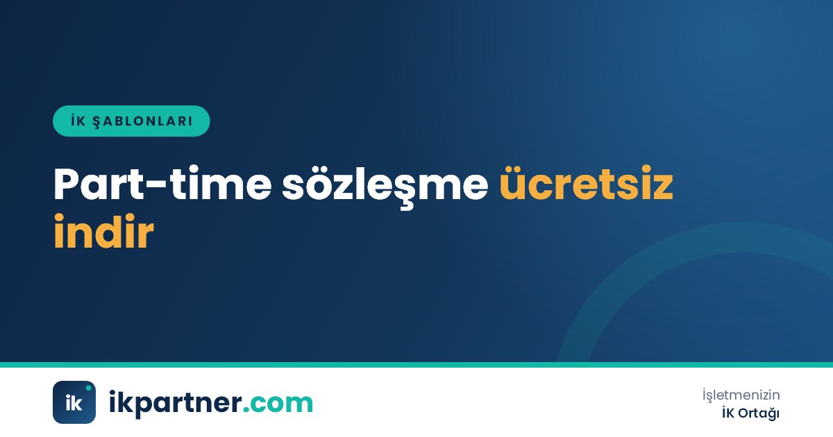 Kısmi süreli iş sözleşmesi Word şablonunun haftalık çalışma saatleri tablosunun görünümü