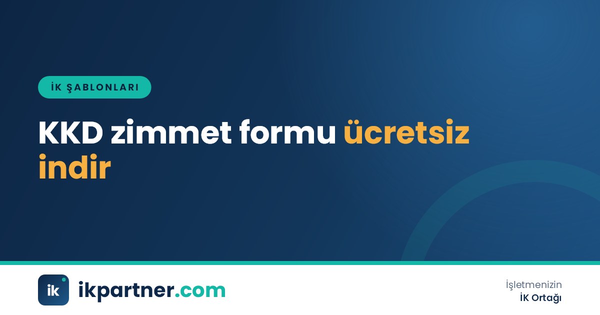KKD zimmet ve teslim formu Word şablonu, baret, eldiven ve koruyucu gözlük bulunan kapak görseli