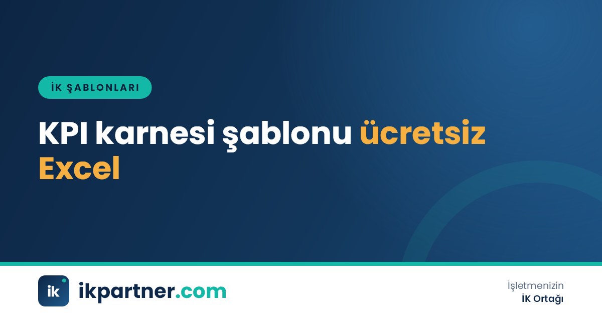 Ağırlıklı göstergeler ve başarı yüzdeleri içeren KPI karnesi Excel şablonu kapak görseli