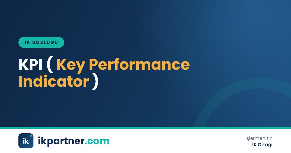 KPI (key performance indicator) yani anahtar performans göstergesini anlatan İK sözlüğü kapağı