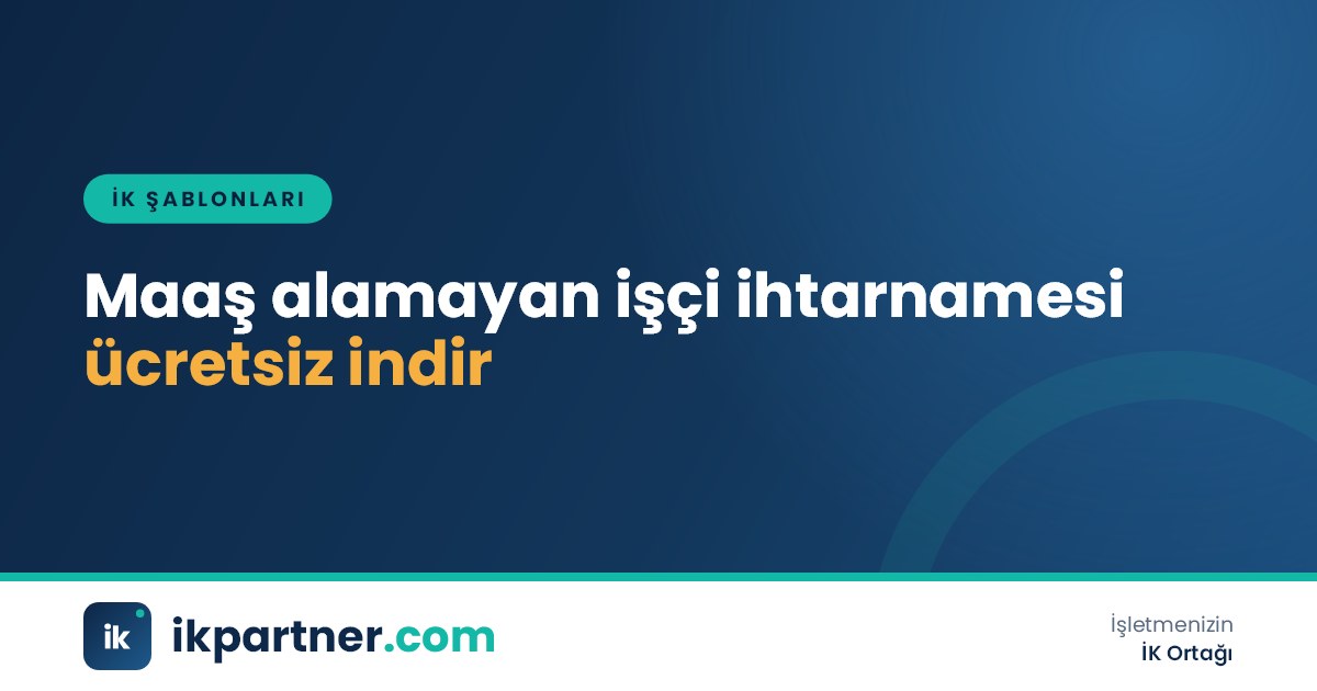 Maaş alamayan işçi için ücret alacağı ihtarnamesi Word şablonu kapak görseli