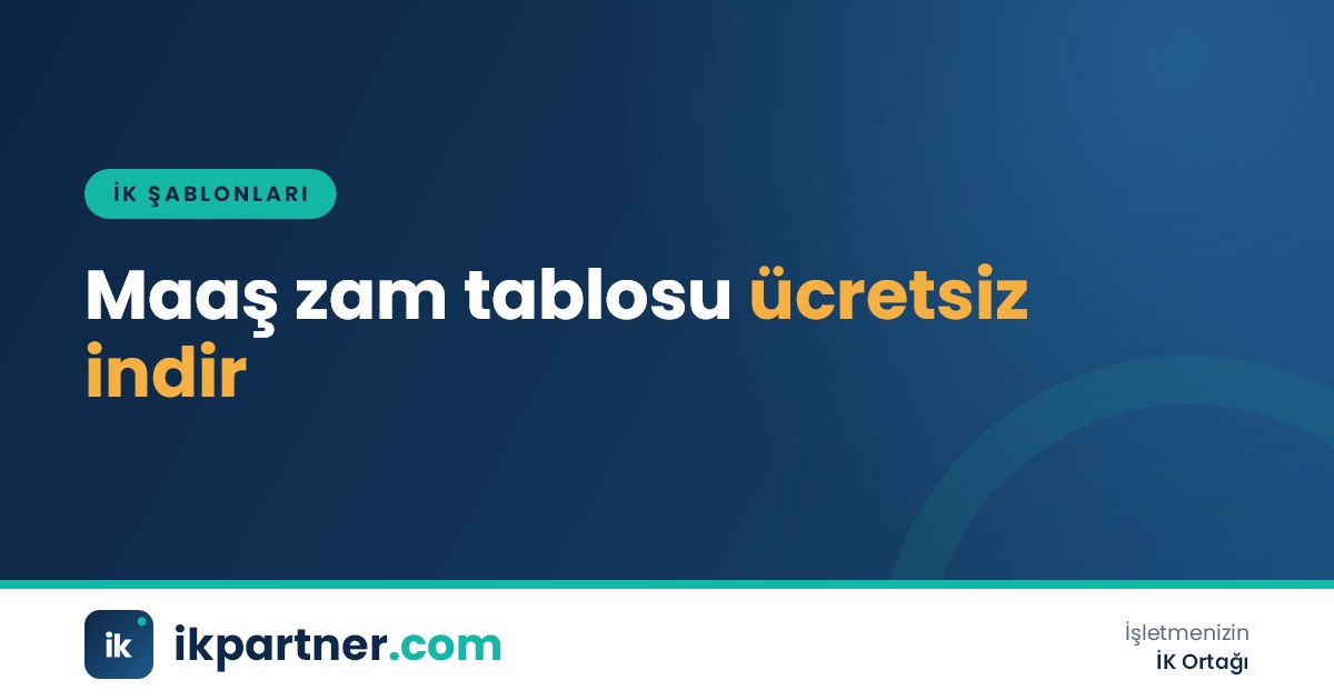 Maaş zam takip ve teklif tablosu Excel şablonunda performans puanı ve yeni ücret sütunları