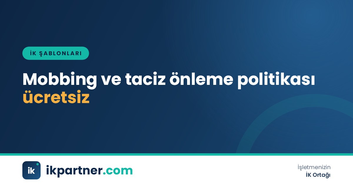 Mobbing ve taciz önleme politikası Word şablonu, toplantı masasında konuşan çalışanlar kapak görseli