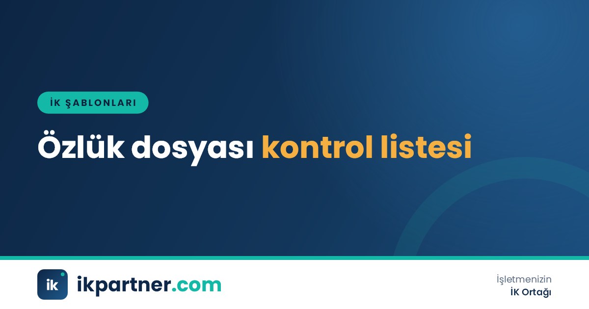 Özlük dosyası kontrol listesi Excel şablonu ve eksik belge takibi kapak görseli