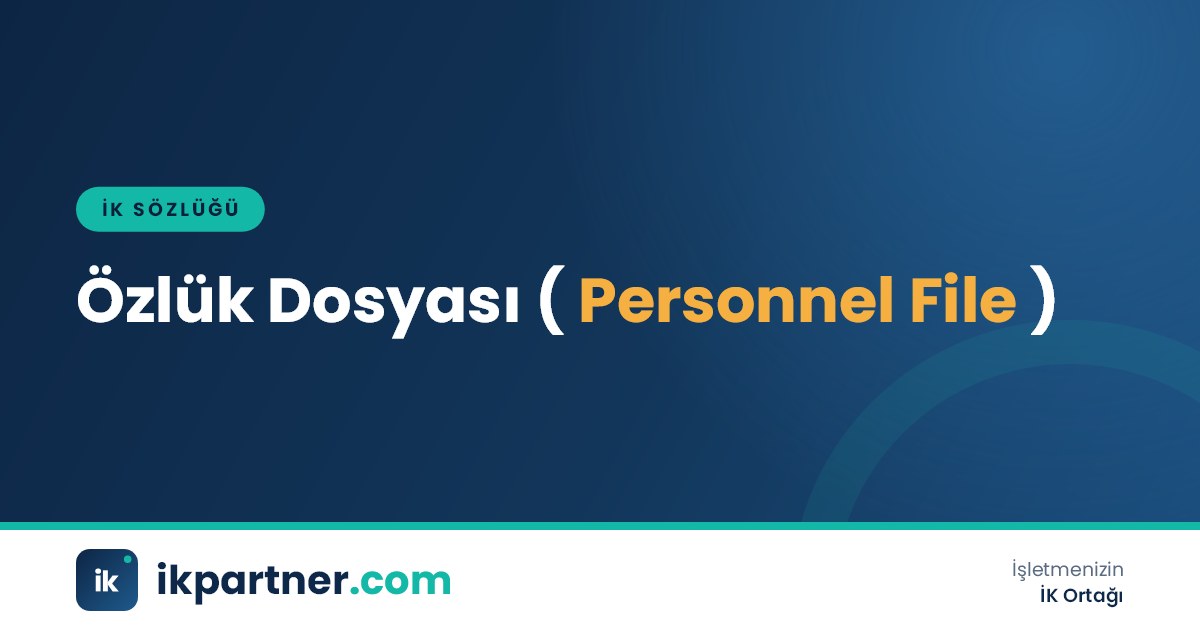 Özlük dosyası (personnel file) kavramını ve içeriğini anlatan İK sözlüğü kapak görseli